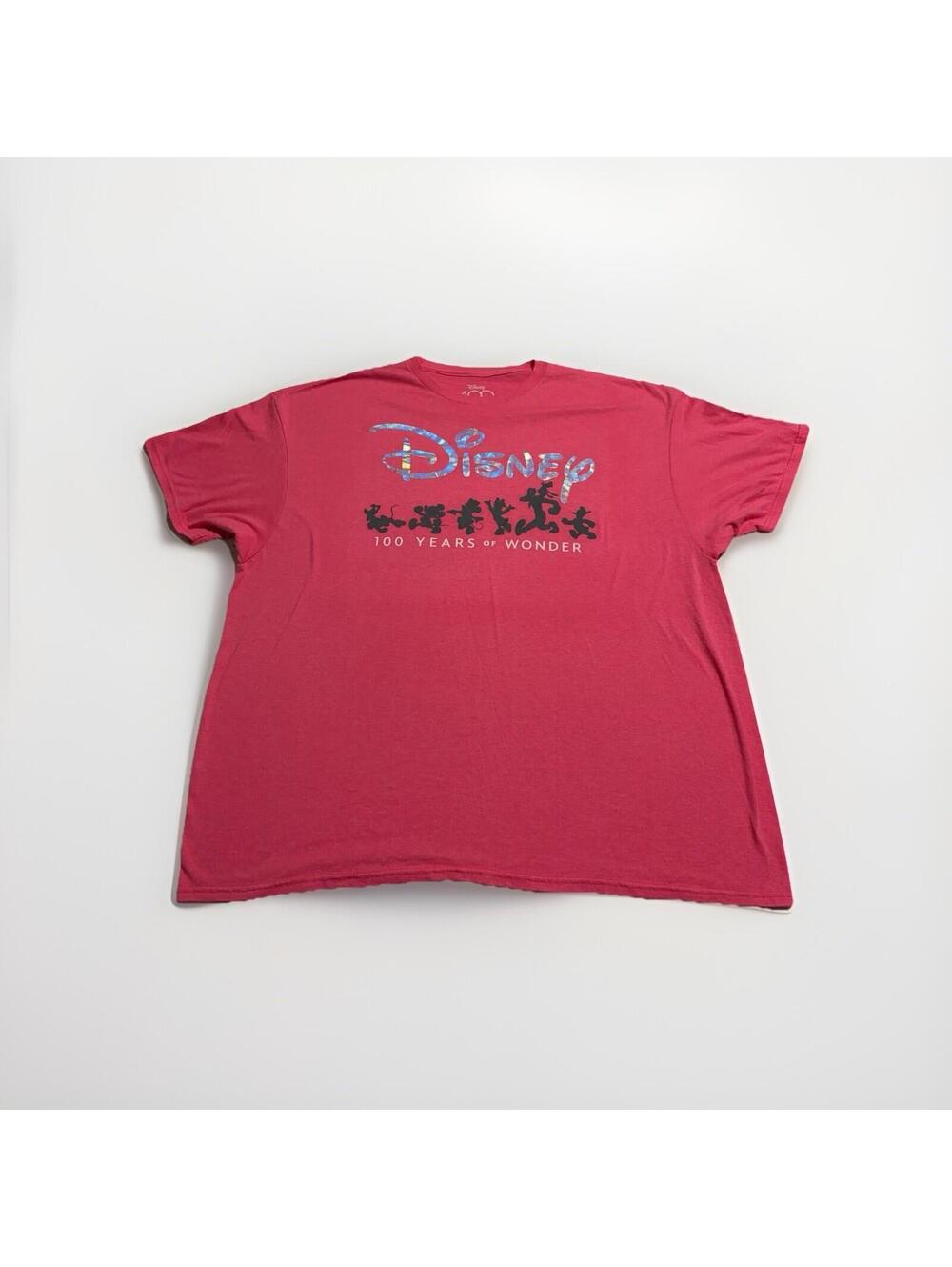 Women Pink Disney 100 Years of Wonder Short Sleeve Shirt Size 2XL